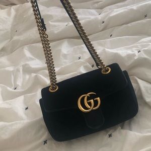 Gucci velvet Matelasse mini GG marmont